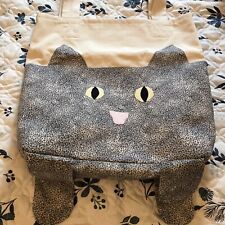 Adorable Handcrafted Canvas Cat Tote Bag picture