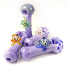 Glass Tobacco  Purple Frog Pipe, Hand Blown Pipe, QQ208-FR picture