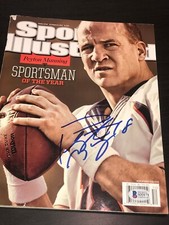 PEYTON MANNING SIGNED SPORTS ILLUSTRATED DENVER BRONCOS COLTS BECKETT BAS COA E picture