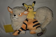 Pokemon Center Okinawa Exclusive Pikachu & Arcanine 1st Anniversary Plush Japan  picture