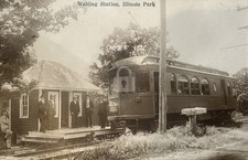 Belvidere Illinois electric railroad station 2F RPPC Photo Postcard COPY picture