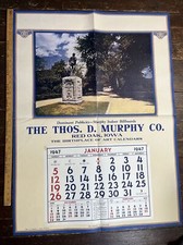 1947 Salesman Copy Calendar The Bridge At Concord Iowa Series 49R3 RARE VTG picture