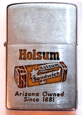 Vintage Holsum Bread Co since 1881 Zippo lighter - 1959 - chrome - USED picture