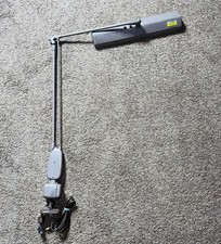 Vintage DAZOR Model 2134 Drafting Lamp Clamp On Industrial Floating Light MCM picture