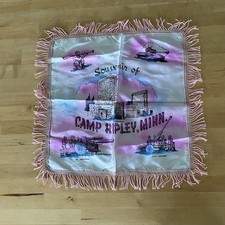 Vintage Military WWII , 1940's-1950's Camp Ripley, Minn Sweetheart pillow cover picture