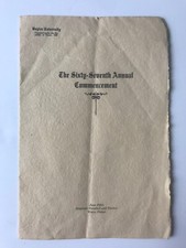 Antique 1912 Baylor University 67th Annual Commencement Program Vintage Waco TX picture