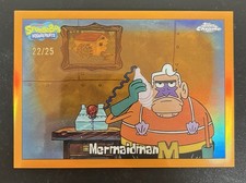2025 Topps Chrome Spongebob Squarepants Mermaid Man Orange Refractor /25 π picture
