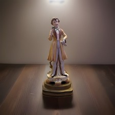  Vintage Porcelain Figurine on Base for lamp Painted , Multicolor Decorative  picture