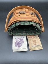 Longaberger 1993 Shades Of Autumn Harvest Basket w/ Protector & Card picture