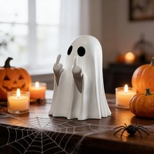 Halloween Ghost Figurine-Spooky & Cute Ghost Statue for Home, Desk, Party Decor picture