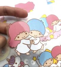 LITTLE TWIN STARS Stickers Large Waterproof Kawaii Sanrio Lot For Laptop 9 PCS picture