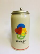 Official 2023 Oktoberfest Munich - Bavarian Beer Stein 1 Liter With Lid - NEW picture