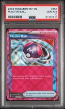 Master Ball #153 2024 Pokemon Tef En-Temporal Forces PSA 10 picture