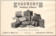 Larus & Bro Co Edgeworth Smoking Tobacco 1877 Richmond VA 1931 VA Ad TAK2-H8 picture