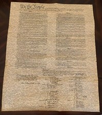 Large - U.S. Constitution Parchment Replica Poster - 23