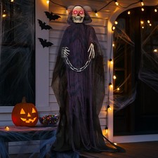 AAA 6Ft Chain Grim Reaper with Red Lights for Eyes, Manual Head Movement, Male V picture