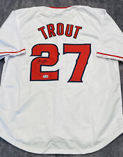 Mike Trout Signed Los Angeles Angels White Baseball Jersey with COA picture