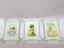 Vintage 1978 Precious Moments Jonathan David Enesco Wall Plaques Set of 3 picture