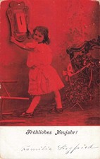Postcard Antique 1908 New Year's Fröhliches Neujahr Undivided Posted 10-31-1908 picture