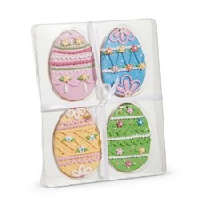RAZ Imports Gingerbread Egg Ornaments – 4-Inch Clay, Multicolor, Box of 4 picture