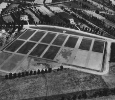 Aerial view of Mirandola War Cemetery ca 1946 Historic Old Photo picture