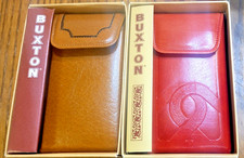 Buxton Leather Flip Top Cigarette Holder W/box & Papers NIB  LOT OF 2 picture