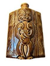 Vintage Parker Pottery Lincoln Wine Brown Bottle New Zealand Māori Rare No Top picture
