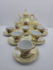 Japanese Vintage coffee/tea set Porcelain Gold Grandmacore picture