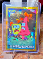 2025 Topps Chrome Sapphire SpongeBob, The Anti-Sea-Bear Circle, Gold /50 picture