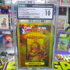 MONA LOSER 2014 Garbage Pail Kids GPK Chrome GOLD VARIATION Parallel 19/50 picture