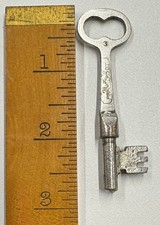 Antique #3 B. L. W. Branford Ct. Skeleton Key  Brass bit steel shank picture