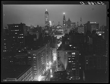 Photo:New York City NY 1939 Rainy Evening View North from University Place picture