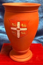 π Rare Vintage Wedgwood Terracotta Armorial Bud Vase 4β π picture