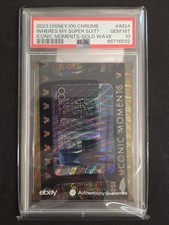 2023 Topps Chrome Disney 100 PSA 10 Where’s My Super Suit? /50 Gold Wave IM-24 picture