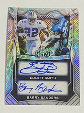 2026 Leaf Metal Emmitt Smith / Barry Sanders On-Card Auto Autograph #/9 picture