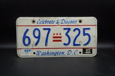 1995 Washington DC District of Columbia Vintage License Plate Celebrate Discover picture