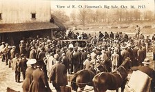 F70/ Medina Ohio RPPC Postcard 1913 Bowman's Store Big Sale Crowd picture