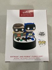2023 Hallmark Batman And Robin Funko Pop Keepsake Christmas Tree Ornament NEW picture