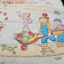 The Berenstain Bears Vintage 1983 Fitted Bed Sheet Full Size Material  picture