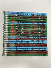 25 Vintage Berol #2 Merry Christmas Pencils Santa Reindeer Stocking Stuffers picture