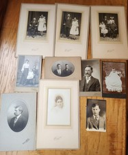 Antique Photos Portraits Lot Of 10 Family Ephemera picture