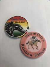 VHTF lot Of (2) NCV Horse Racing Themed Casino Chips picture