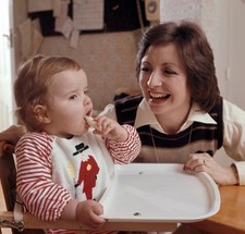 English television radio broadcaster Sue Lawley her son Tom at the- Old Photo picture