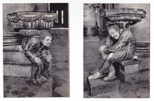 Verona Basilica of St. Anastasia Holy Water Stoups Unused Postcards picture