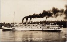 CPR SS 'Princess Victoria' Ship Shaw & Co Victoria BC Real Photo Postcard F86 picture