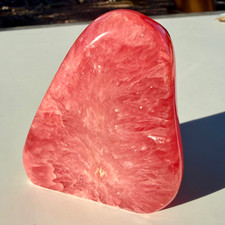 Rhodochrosite Crystal Freeform, Polished w/ Rough Side, Catamarca Argentina 334g picture