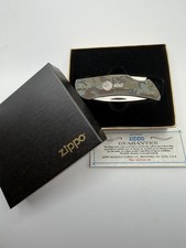 Vintage AT&T Logo Advertising Stainless Camo Zippo Pocket Knife New B24 picture