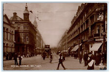 c1910 Royal Avenue Belfast Northern Ireland Trolley Car RPPC Photo Postcard picture