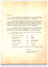 Original 1949 - Letter From Republican Candidates of Beaver Falls, Pennsylvania picture