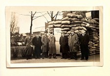 Vintage 1943 Wheeling WV B&W WWII Photograph Men by Sandbags Handwritten Notes picture